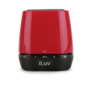 iLuv MobiOne Bluetooth Portable Speaker with Mic - Red