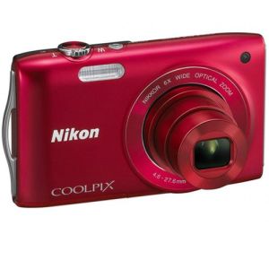 Nikon Coolpix S3200 - Red (16 MP, 6 x Optical Zoom, 2.7 Inch LCD) - Grade A Refurb