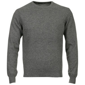 Romeo Gigli Men's Italian Crew Neck Cashmere Jumper - Grey