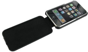 Exspect Hard Flip Leather iPhone Case - Black - Grade A Refurb