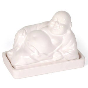 Buddha Butter Dish - White