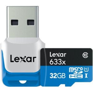Lexar 32GB Class 10 High Speed Micro SDHC Memory Card with USB 3.0 Card Reader