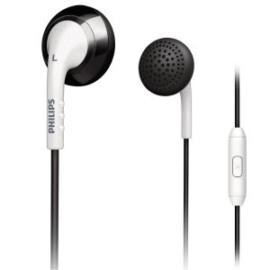 Philips Universal In-Ear Headset for iPhone - Black/White