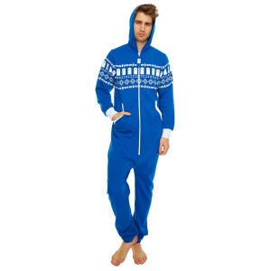 Doctor Who Tardis Fairisle Print Cotton Onesie - Blue - One Size