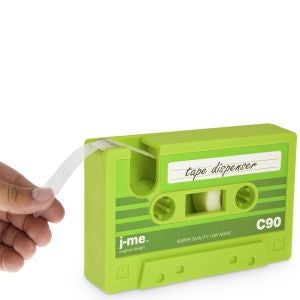 J-Me Cassette Shaped Tape Dispenser - Green