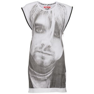 House of the Gods Women's Kurt Cobain T - Shirt - White