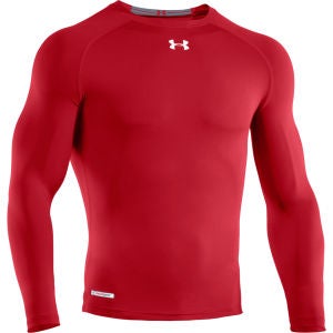Under Armour Men's Heatgear Sonic Compression Long Sleeve Top - Red