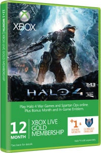 Halo 4 Branded Xbox LIVE Subscription 12 Months (Plus 1 Month Free) 