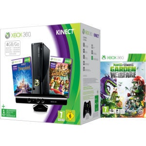 Xbox 360 4GB Kinect Holiday Bundle - Includes Plants vs Zombies: Garden Warfare