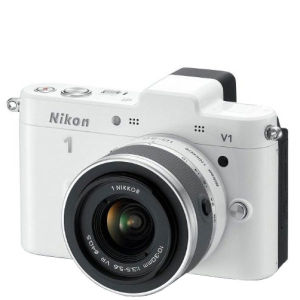 Nikon 1 V1 Compact System Camera with 10-30mm Lens Kit - White (10.1MP) 3 Inch LCD