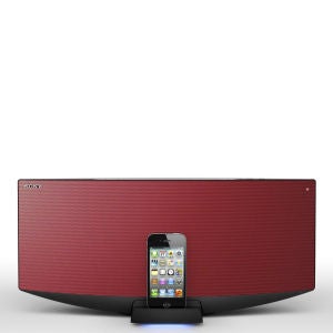 Sony All-In-One Bluetooth Audio System with Dock for iPhone, iPod and iPad - Red