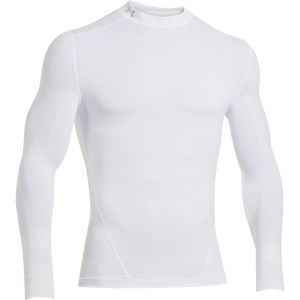 Under Armour Men's Evo Coldgear Compression Long Sleeve Mock - White/Steel