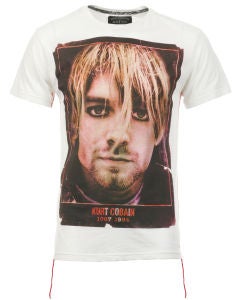 House of The Gods Men's Kurt Cobain T-Shirt - White