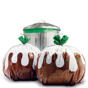 Christmas Pudding Bin Bags