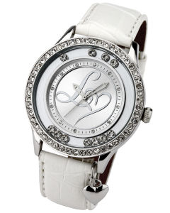 Lipsy London Diamante Logo Croc Strap Watch