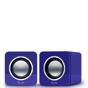 iLuv USB Stereo Speakers for PC and Laptop - Purple