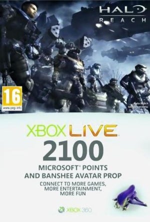 Xbox Live 2100 Points Card (Halo Reach Theme)