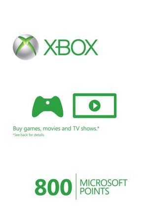 Xbox Live 800 Points Card