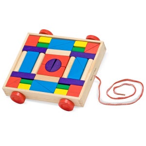 Melissa & Doug Unit Blocks On Wheels
