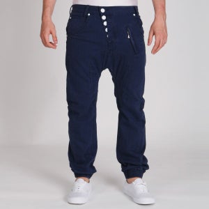 55 Soul Men's Cuffed Chinos - Navy