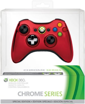 Xbox 360 Chrome Wireless Controller: Red