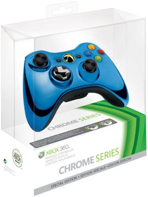 Xbox 360 Chrome Wireless Controller: Blue