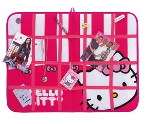 Hello kitty fabric memo board