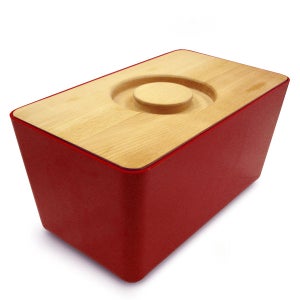 Bread Bin with Built-in Breadboard - Red