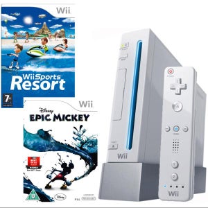 Nintendo Wii Console: Bundle (Including Epic Mickey & Wii Sports Resort)