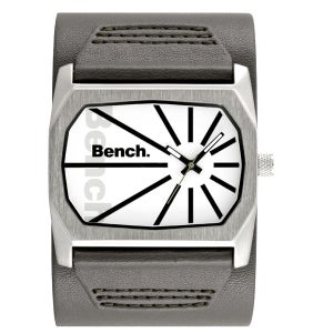Bench Men's White Dial Thick Metallic Strap Watch