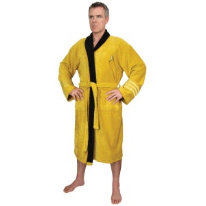 Star Trek Captain Kirk Towelling Bathrobe - Gold (One Size)