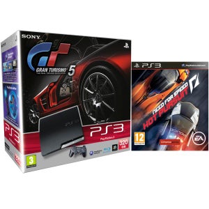 Sony Playstation 3 Slim Console (320 GB) Bundle (Includes Gran Turismo 5 and Need For Speed: Hot Pursuit)