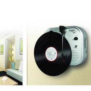 ION Vertical Vinyl Wall Mounted Retro Turntable