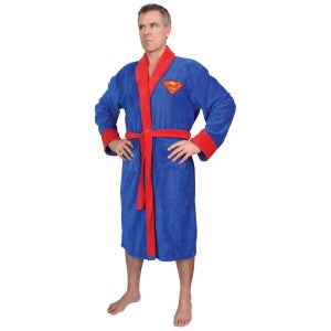 DC Comics Superman Towelling Bathrobe - Blue (One Size)