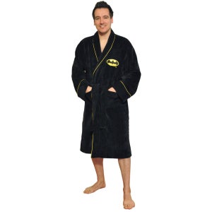 DC Comics Batman Towelling Bathrobe - Black (One Size)