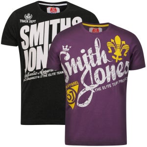 Smith & Jones Men's 2-Pack Garcia & Barborous T-Shirt - Grey/Purple