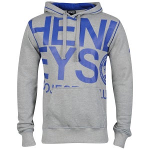 Henleys Men's Prophet Hoody - Grey Marl/Surf Blue