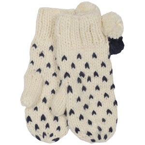 French Connection Women's Raindrops Pom Pom Mittens