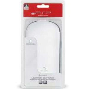 Official Sony PSP 3000 White Pull Up Tab Leather Slip Case