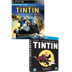 TinTin: The Secret Of The Unicorn Bundle ( With The Adventures of Tintin Blu Ray)