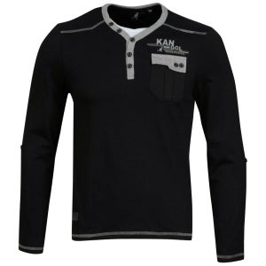 Kangol Men's Trans Jersey Long Sleeved T-Shirt - Black