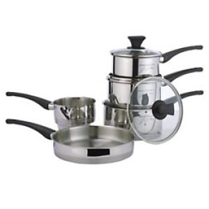 Gino D'Acampo Stainless Steel 5 Piece Essentia Pan Set