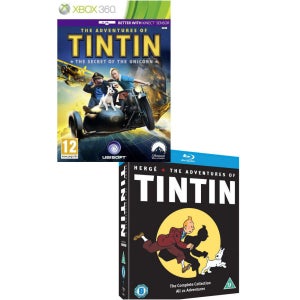 TinTin: The Secret Of The Unicorn Bundle ( With The Adventures of Tintin Blu Ray)