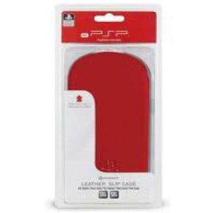 Official Sony PSP Go Red Pull Up Tab Leather Slip Case