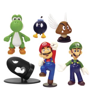 Nintendo Super Mario Mini Figures Series 1 Box Set - 6 Figures