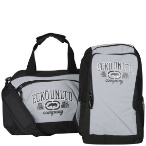 Ecko Men's 2 Piece Holdall and Backpack - Black/Grey
