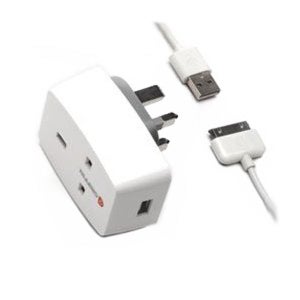 Griffin PowerBlock Plus USB Charger & Socket for iPad, iPhone & iPod (GA23112)
