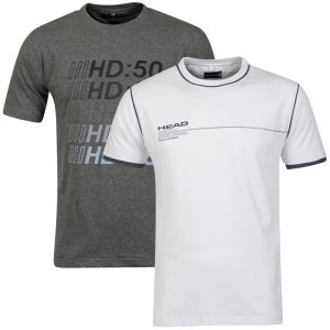 Head Men's 2-Pack T-Shirts - Grey/White