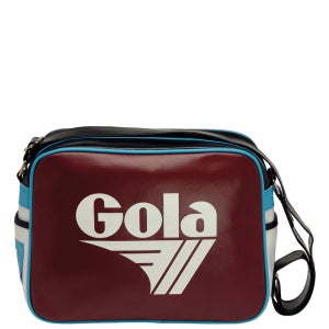 Gola Men's 'Redford' Messenger Shoulder Bag - Burgundy/White/Sky Blue