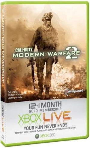 12 Month Xbox Live Gold Membership + 1 month Live: COD Modern Warfare 2 Design
